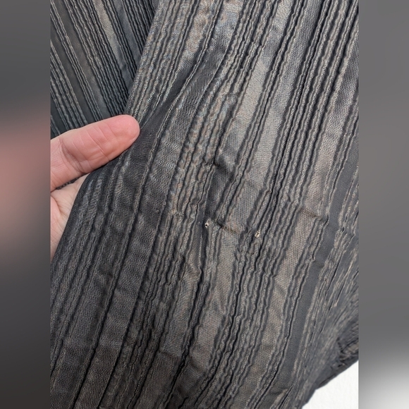 Vintage Eskandar Neiman Marcus Silk Blend Crinkle Cropped Duster Size 0 - Picture 10 of 13